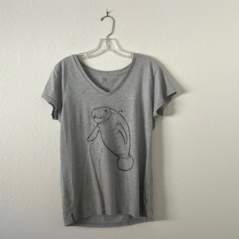 Grey BeCause Manatee Shirt